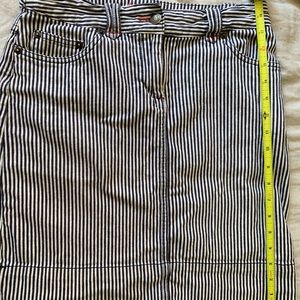 Navy/white stripe boden skirt. Cotton stretch, US6